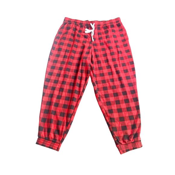 Grayson/Threads Women 3X Buffalo Check Red & Black Plaid Fleece Pajama Pants - Picture 3 of 12